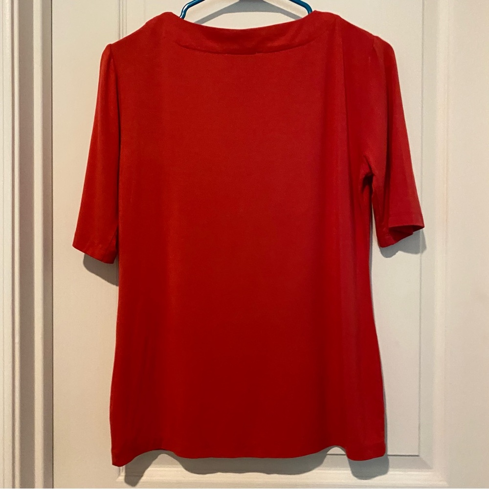 Carmen Marc Valvo Square Neck Jersey Top - Picture 2 of 6